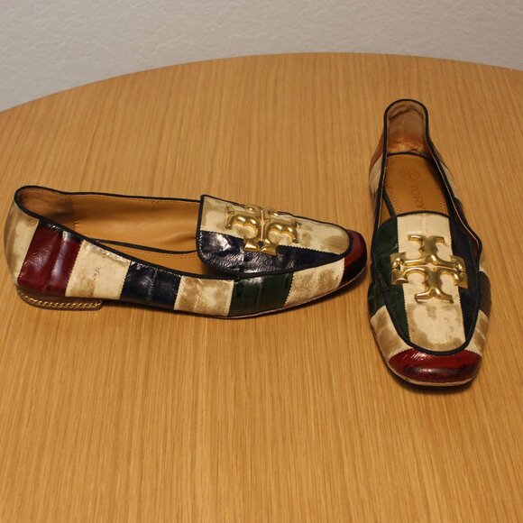 Tory Burch Ruby Quilted Logo Loafers 7M - Picture 1 of 8